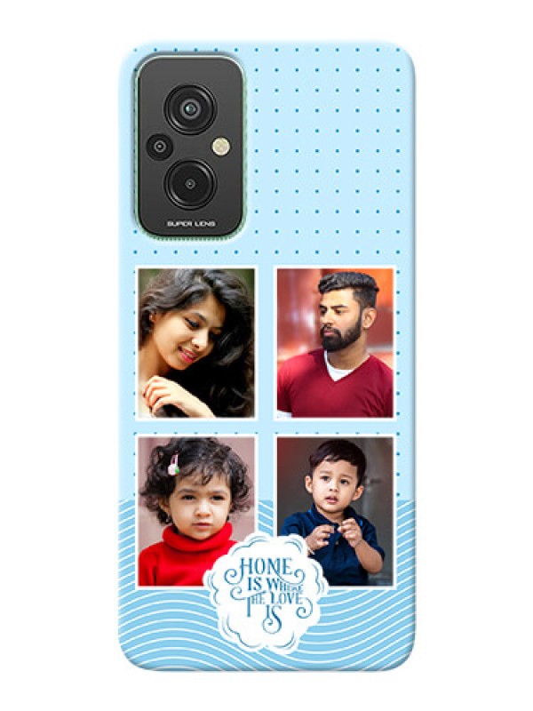 Custom Redmi 11 Prime 4G Custom Phone Covers: Cute love quote with 4 pic upload Design