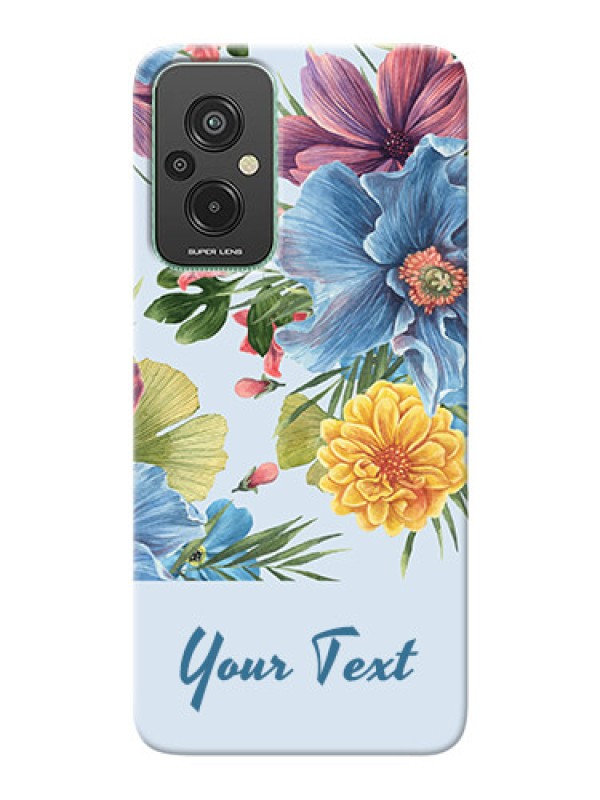 Custom Redmi 11 Prime 4G Custom Phone Cases: Stunning Watercolored Flowers Painting Design
