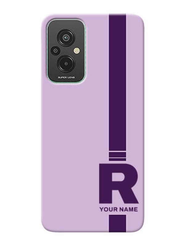 Custom Redmi 11 Prime 4G Custom Phone Covers: Simple dual tone stripe with name Design