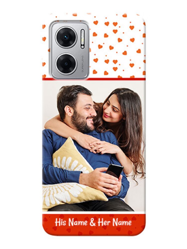 Custom Redmi 11 Prime 5G Phone Back Covers: Orange Love Symbol Design