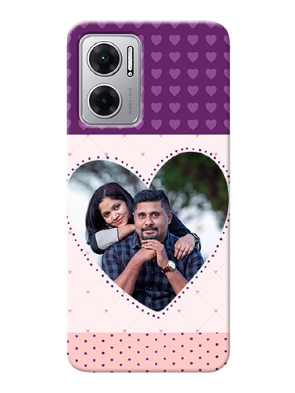 Custom Redmi 11 Prime 5G Mobile Back Covers: Violet Love Dots Design