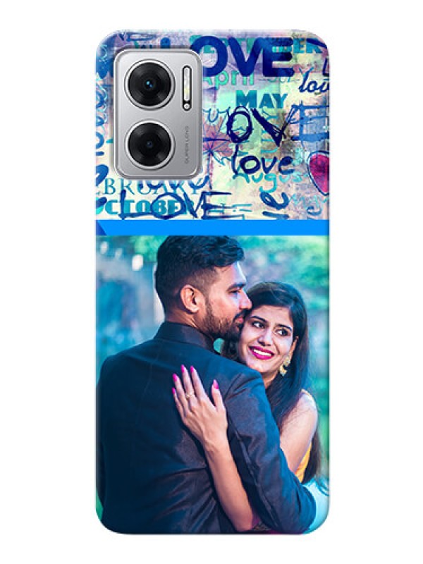 Custom Redmi 11 Prime 5G Mobile Covers Online: Colorful Love Design