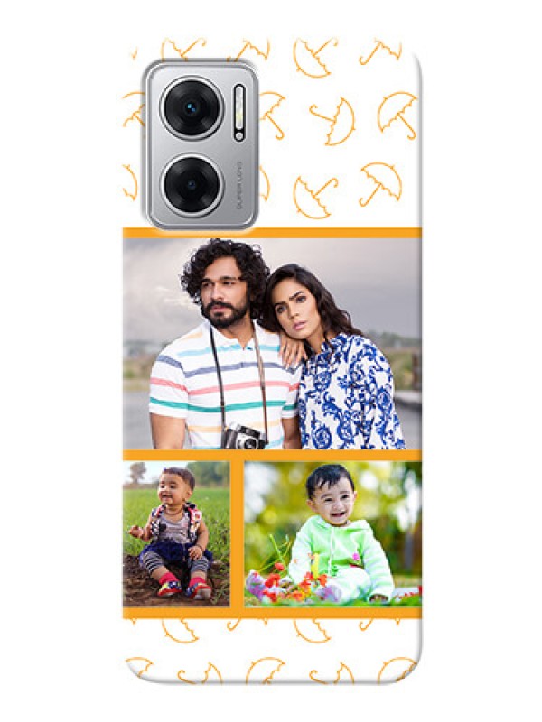 Custom Redmi 11 Prime 5G Personalised Phone Cases: Yellow Pattern Design