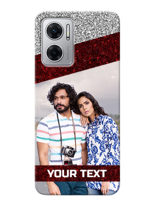 Custom Redmi 11 Prime 5G Mobile Cases: Image Holder with Glitter Strip Design