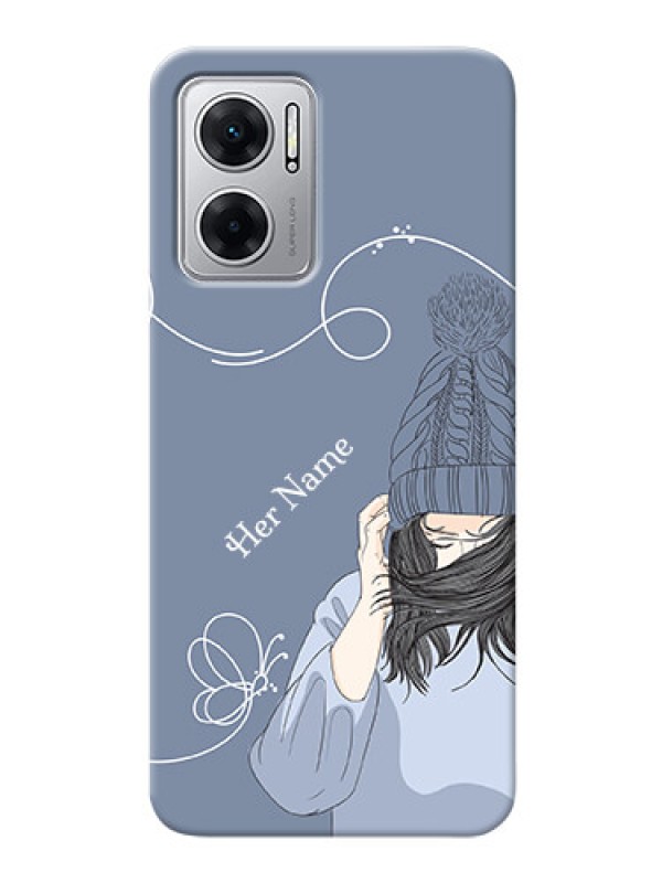 Custom Redmi 11 Prime 5G Custom Mobile Case with Girl in winter outfit Design