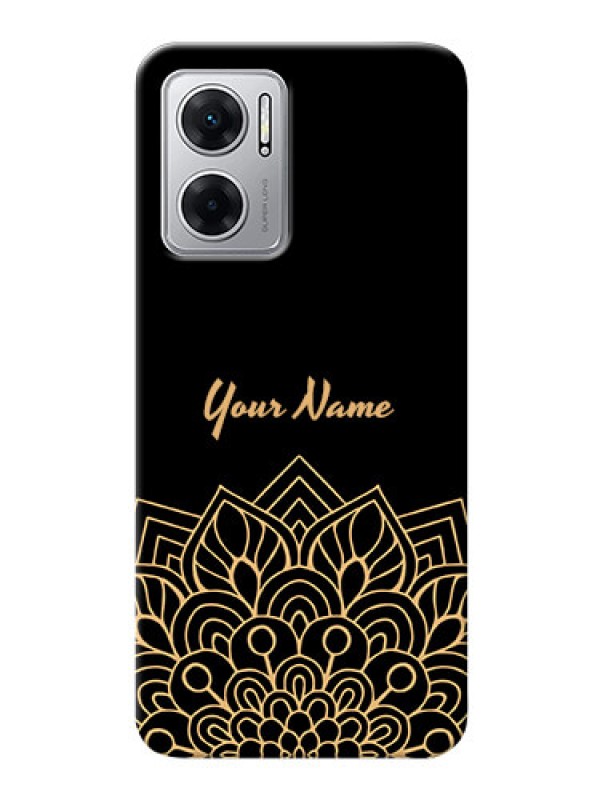 Custom Redmi 11 Prime 5G Back Covers: Golden mandala Design