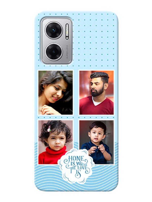 Custom Redmi 11 Prime 5G Custom Phone Covers: Cute love quote with 4 pic upload Design
