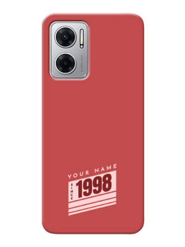 Custom Redmi 11 Prime 5G Phone Back Covers: Red custom year of birth Design