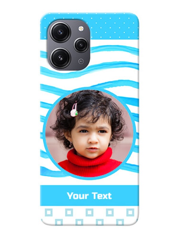 Custom Redmi 12 4G phone back covers: Simple Blue Case Design