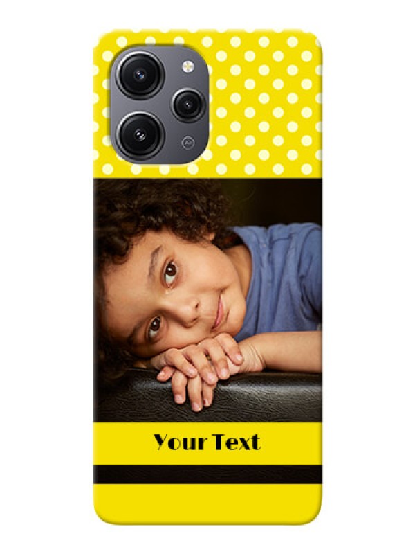 Custom Redmi 12 4G Custom Mobile Covers: Bright Yellow Case Design