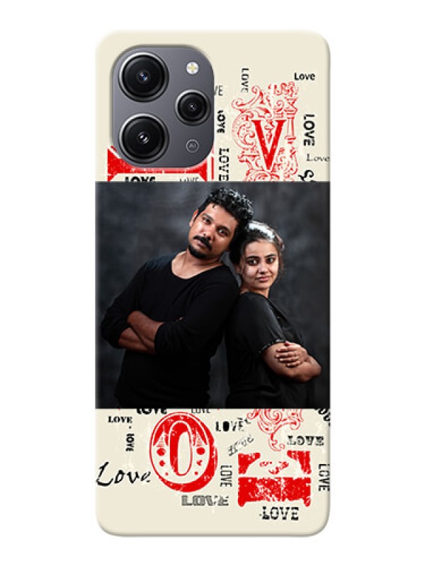 Custom Redmi 12 4G mobile cases online: Trendy Love Design Case