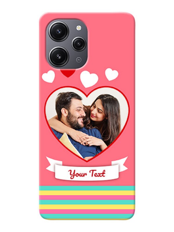 Custom Redmi 12 4G Personalised mobile covers: Love Doodle Design