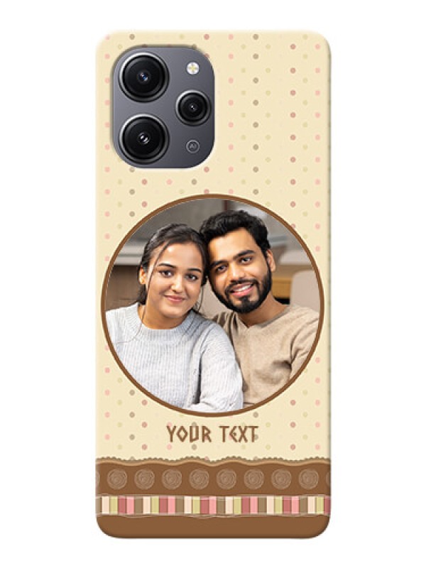 Custom Redmi 12 4G Mobile Cases: Brown Dotted Mobile Case Design