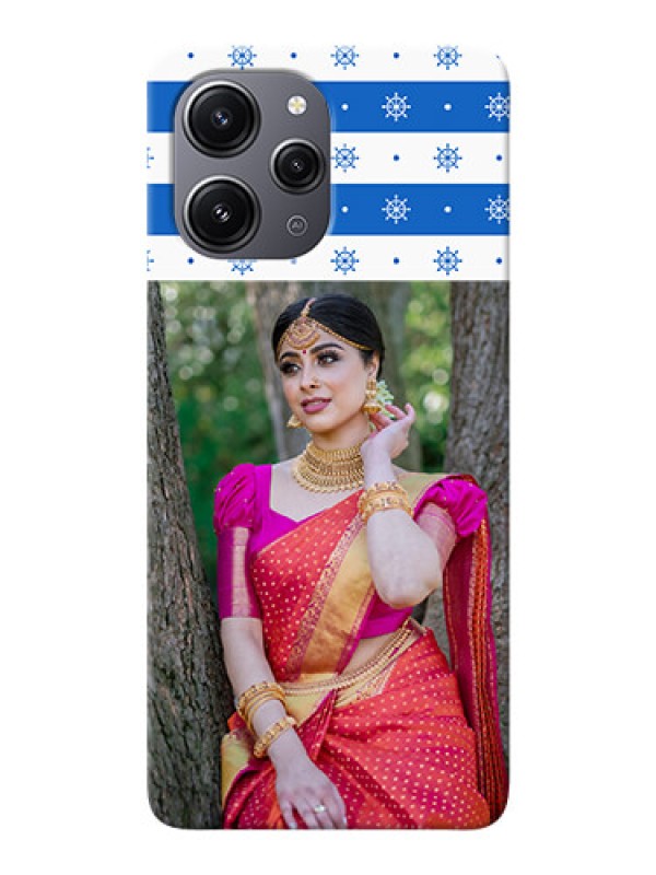 Custom Redmi 12 4G custom mobile covers: Snow Pattern Design