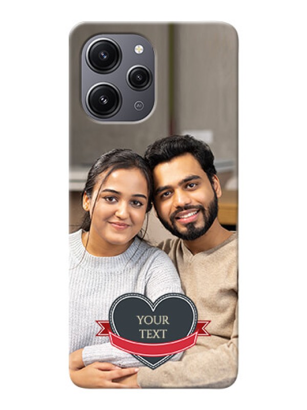 Custom Redmi 12 4G mobile back covers online: Just Married Couple Design