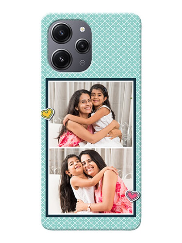 Custom Redmi 12 4G Custom Phone Cases: 2 Image Holder with Pattern Design