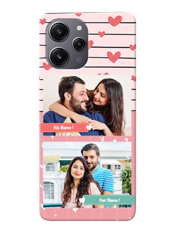 Custom Redmi 12 4G custom mobile covers: Photo with Heart Design