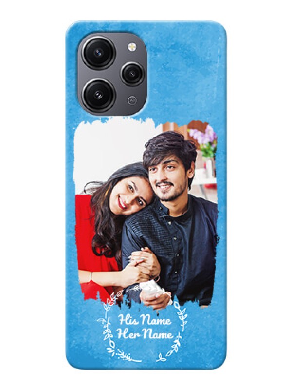 Custom Redmi 12 4G custom mobile cases: Blue Color Vintage Design