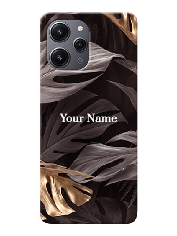 Custom Redmi 12 4G Personalised Phone Case with Wild Leaves digital paint Design