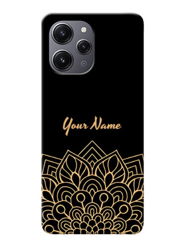 Custom Redmi 12 4G Custom Phone Case with Golden mandala Design