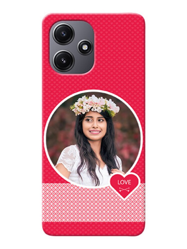 Custom Redmi 12 5G Mobile Covers Online: Pink Pattern Design