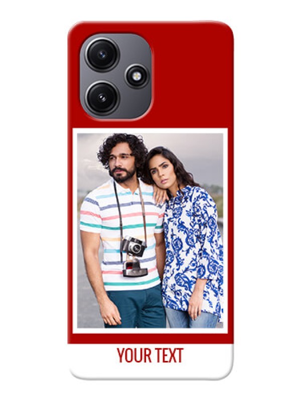 Custom Redmi 12 5G mobile phone covers: Simple Red Color Design