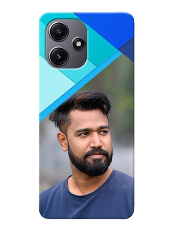 Custom Redmi 12 5G Phone Cases Online: Blue Abstract Cover Design