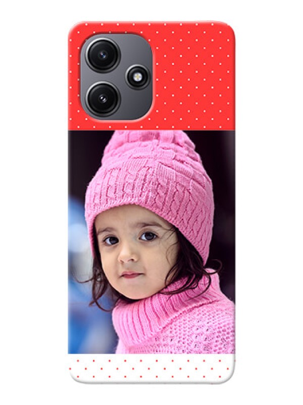Custom Redmi 12 5G personalised phone covers: Red Pattern Design