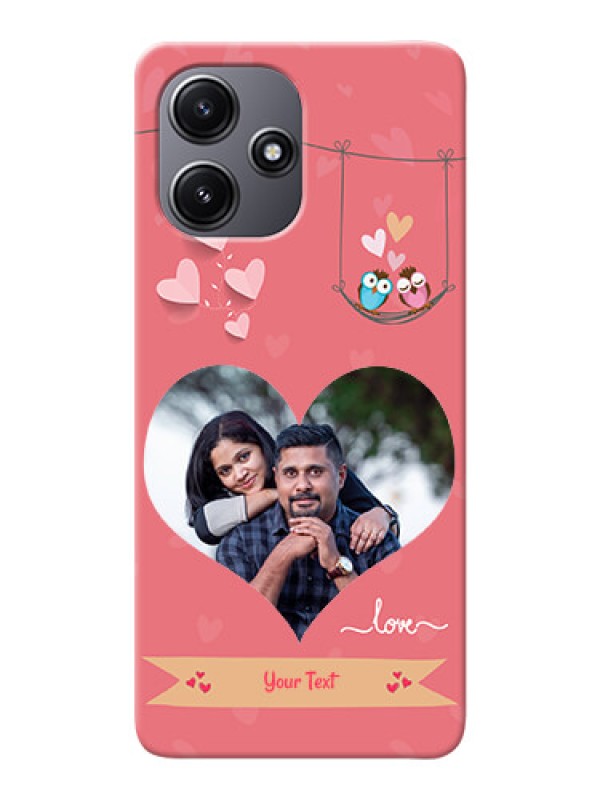 Custom Redmi 12 5G custom phone covers: Peach Color Love Design