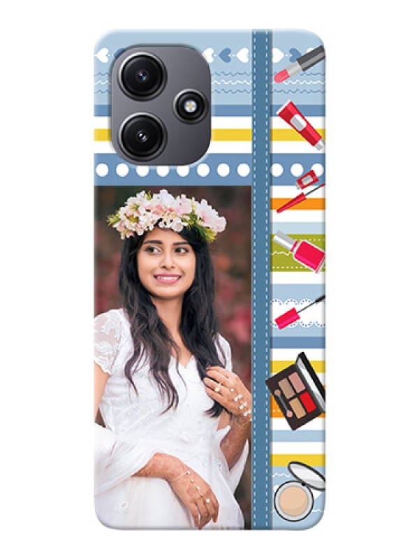 Custom Redmi 12 5G Personalized Mobile Cases: Makeup Icons Design