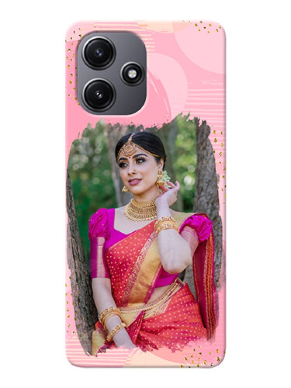 Custom Redmi 12 5G Phone Covers for Girls: Gold Glitter Splash Design