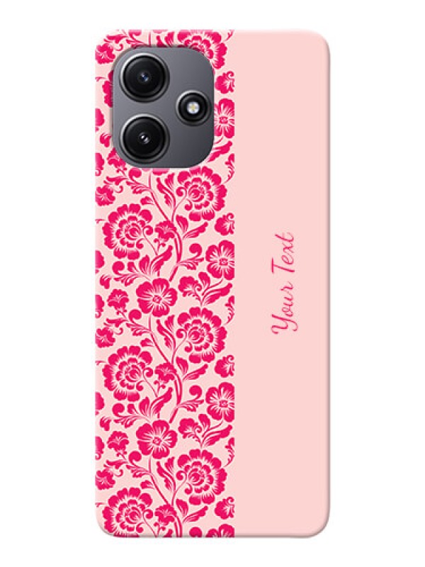 Custom Redmi 12 5G Custom Phone Case with Attractive Floral Pattern Design