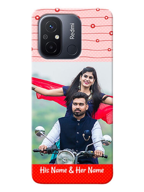 Custom Redmi 12C Custom Phone Cases: Red Pattern Case Design