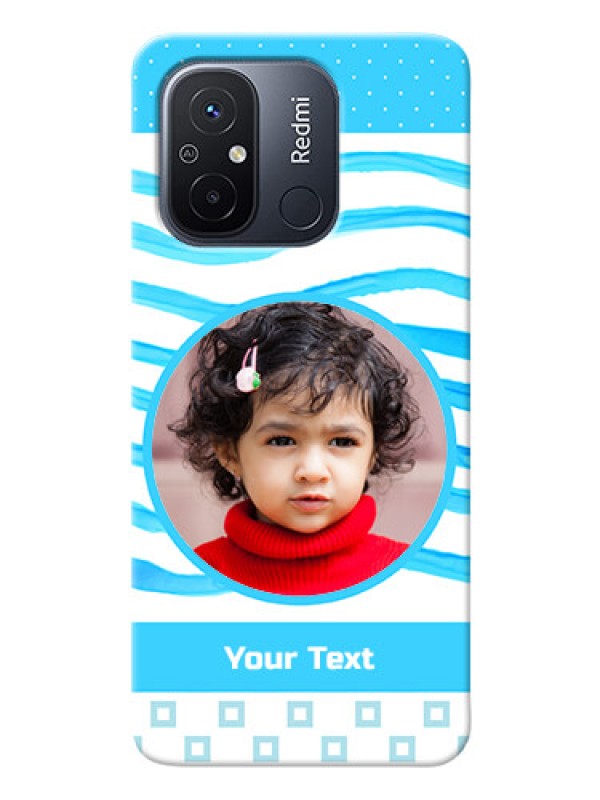 Custom Redmi 12C phone back covers: Simple Blue Case Design