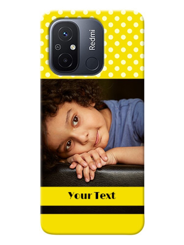 Custom Redmi 12C Custom Mobile Covers: Bright Yellow Case Design