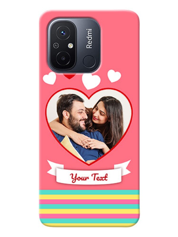 Custom Redmi 12C Personalised mobile covers: Love Doodle Design