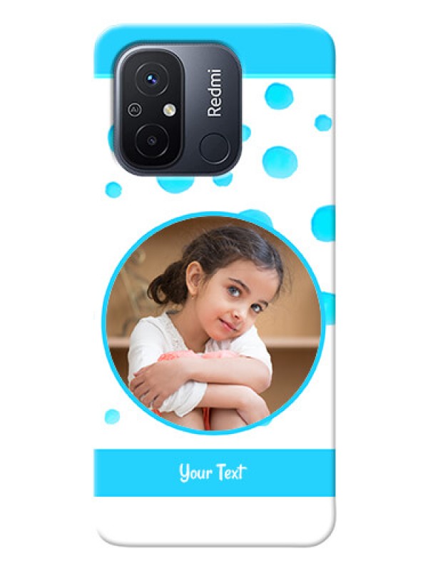 Custom Redmi 12C Custom Phone Covers: Blue Bubbles Pattern Design