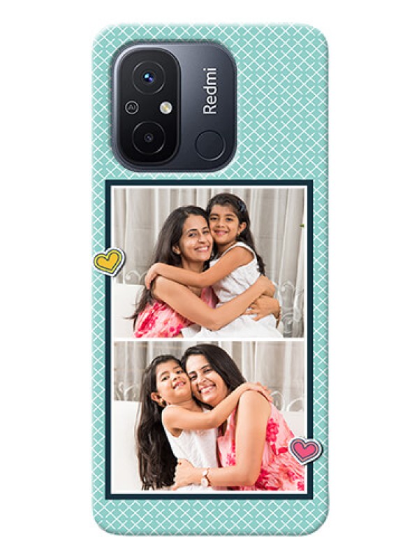 Custom Redmi 12C Custom Phone Cases: 2 Image Holder with Pattern Design
