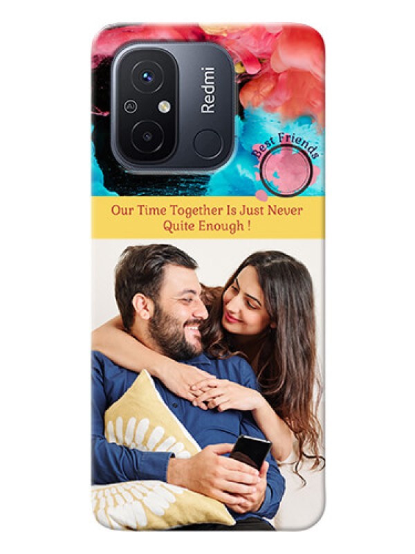 Custom Redmi 12C Mobile Cases: Quote with Acrylic Painting Design