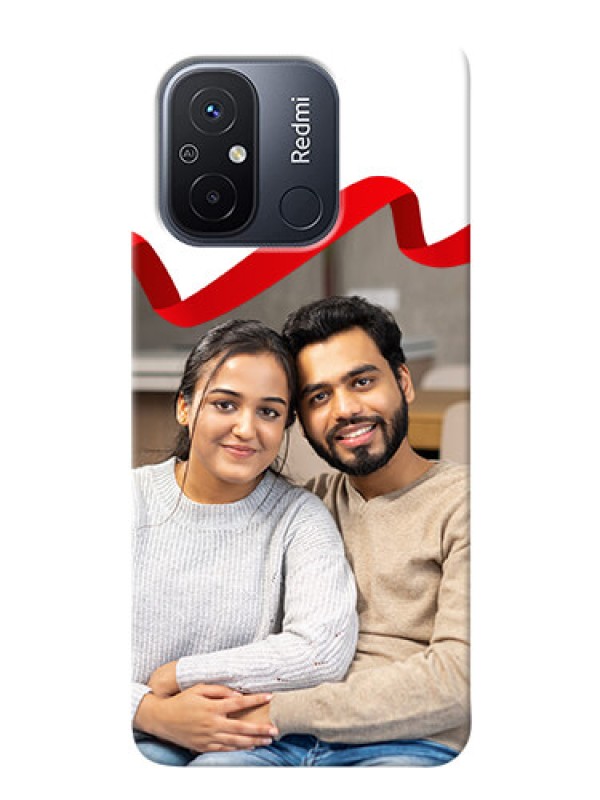 Custom Redmi 12C custom phone cases: Red Ribbon Frame Design