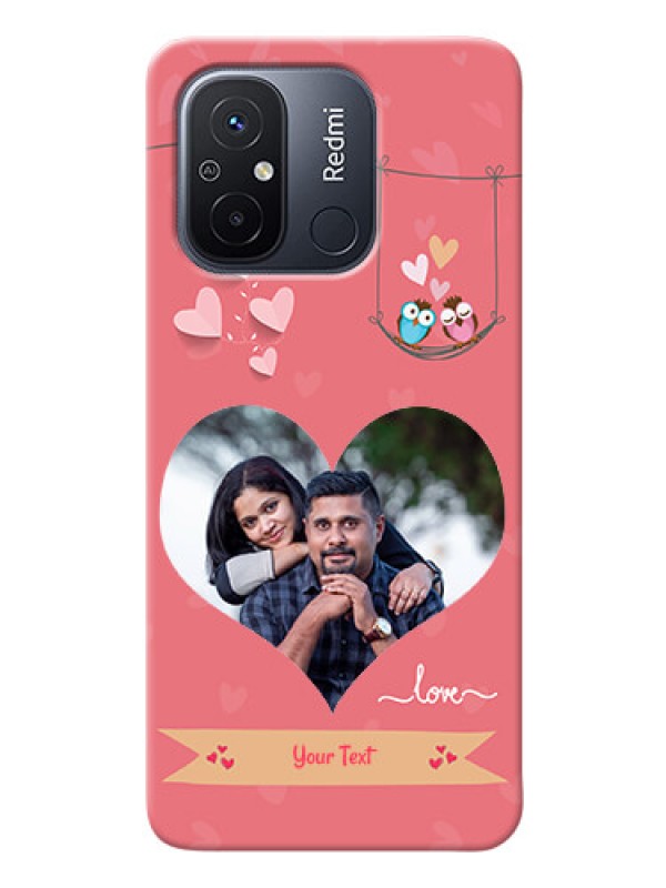 Custom Redmi 12C custom phone covers: Peach Color Love Design 