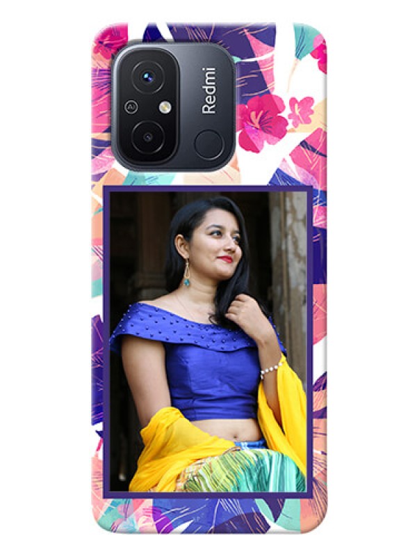 Custom Redmi 12C Personalised Phone Cases: Abstract Floral Design