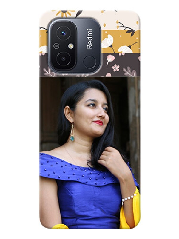 Custom Redmi 12C mobile cases online: Stylish Floral Design