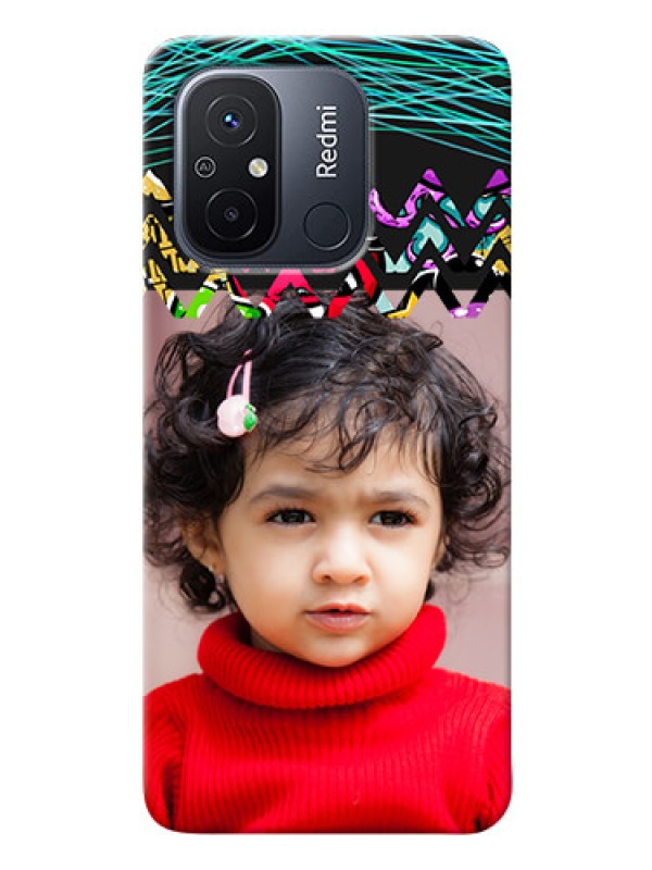 Custom Redmi 12C personalized phone covers: Neon Abstract Design