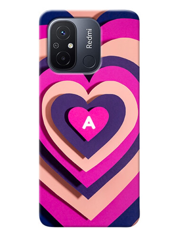 Custom Redmi 12C Custom Mobile Case with Cute Heart Pattern Design