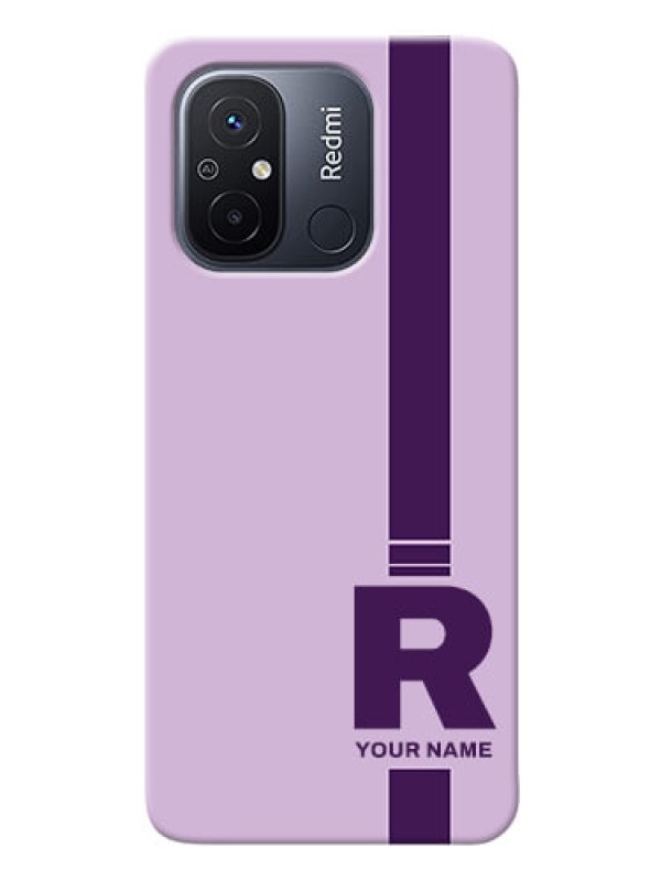 Custom Redmi 12C Custom Phone Covers: Simple dual tone stripe with name Design