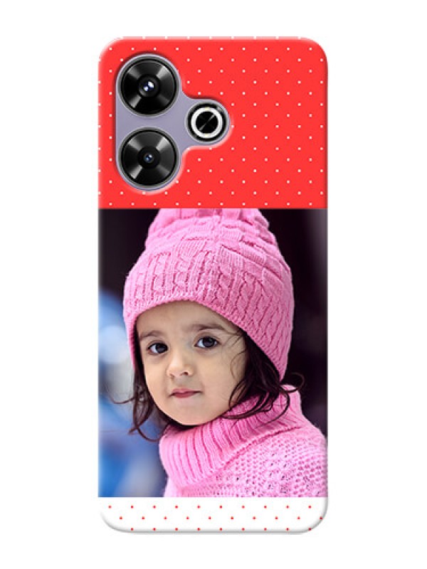Custom Xiaomi Redmi 13 5G personalised phone covers: Red Pattern Design