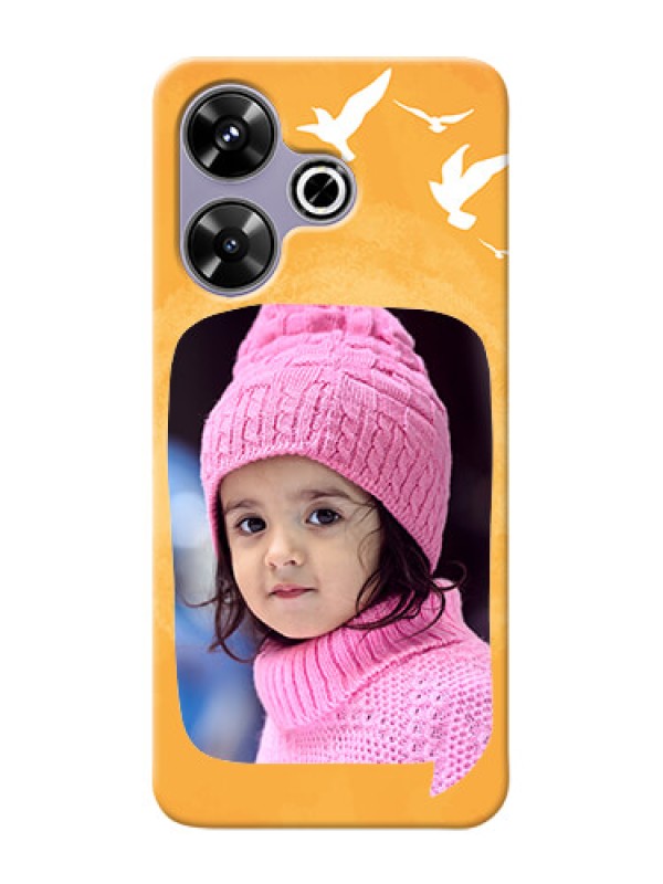 Custom Xiaomi Redmi 13 5G Phone Covers: Water Color Design with Bird Icons