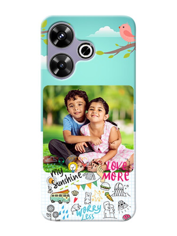 Custom Xiaomi Redmi 13 5G phone cases online: Doodle love Design