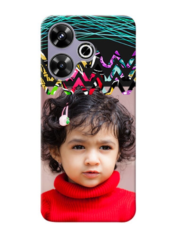 Custom Xiaomi Redmi 13 5G personalized phone covers: Neon Abstract Design